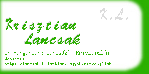 krisztian lancsak business card